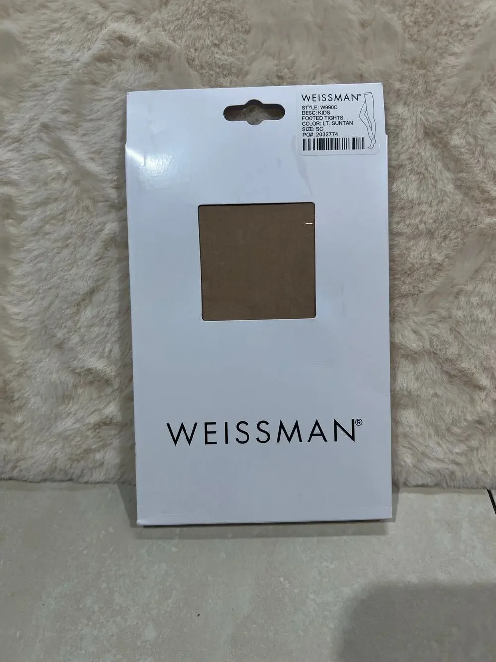 Weissman Kids Footed Tights Small Light Suntan New Sealed Dance Ballet Gymnastic